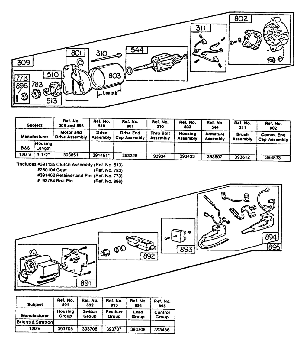 Electric Starter,starter Diagram and Parts List for 170702-0154-XX  Briggs and Stratton Engine